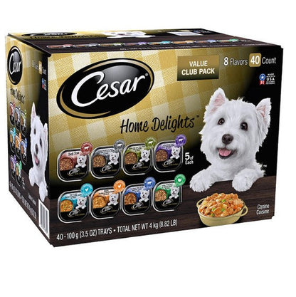 Cesar Home Delights Wet Dog Food, Variety Pack (3.5 oz., 40 ct.)