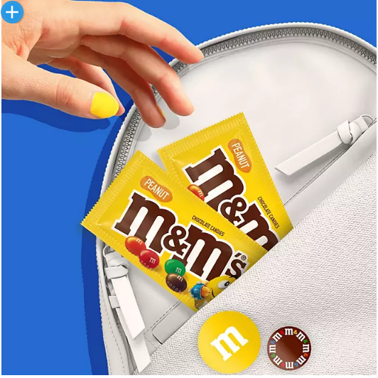 M&M'S Peanut Milk Chocolates Full Size Chocolate Candy Bulk Candy (1.74 oz., 48 ct.)