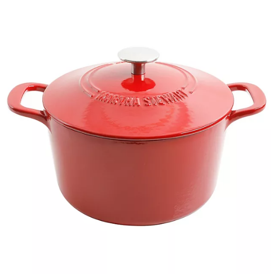 Martha Stewart 4-Quart and 7-Quart Enamel on Cast Iron Dutch Ovens, 2 Pack (Assorted Colors)