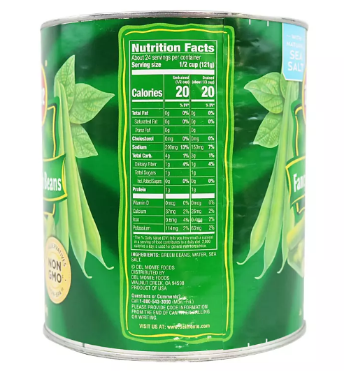 Del Monte Fancy Cut Green Beans (101 oz.)