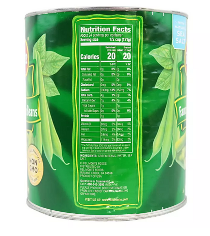 Del Monte Fancy Cut Green Beans (101 oz.)