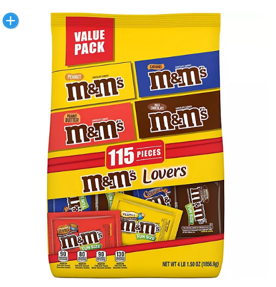 M&M'S Chocolate Candy Assorted Fun Size Bulk Variety Pack (115 ct., 4 lbs.)