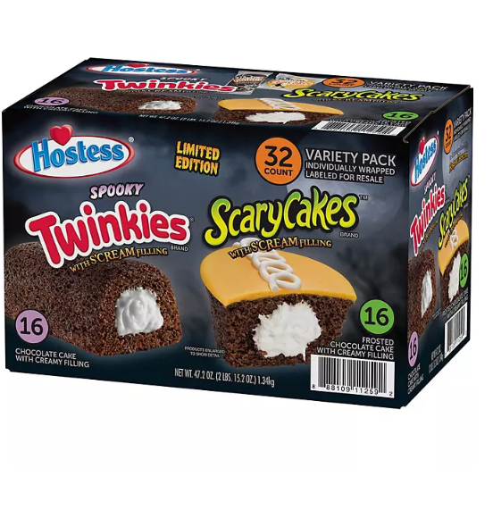 Hostess ScaryCakes Cupcakes and Chocolate Cake Twinkies Variety Pack (32 ct.)