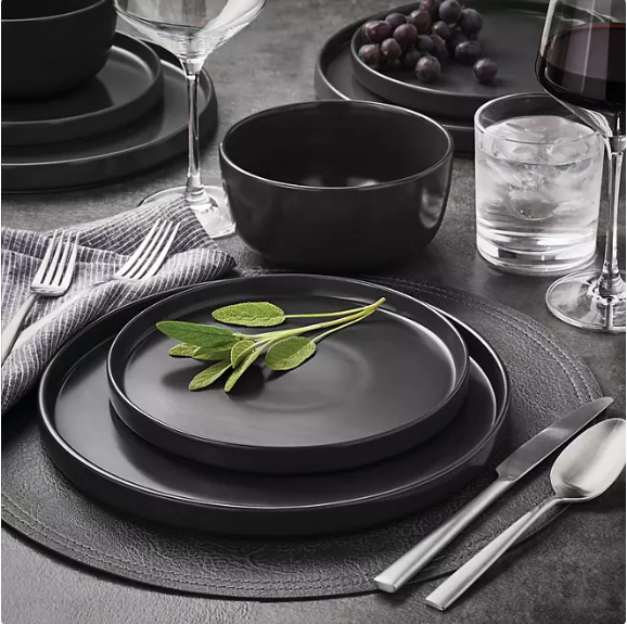 Member's Mark 24 Piece Modern Stoneware Dinnerware Set (Assorted Colors)