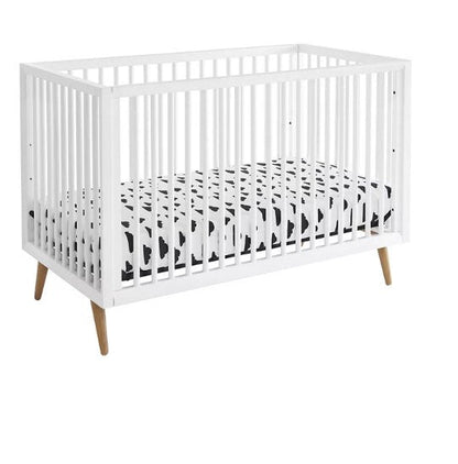 Contours Roscoe 3-in-1 Standard Crib, White and Maple Finish