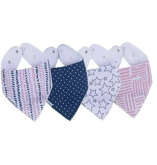 Bazzle Baby Bandana Drool Bib, 4 pk. (Choose Your Color)