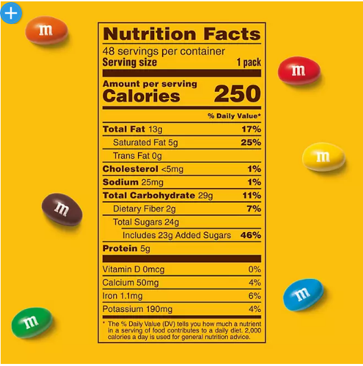 M&M'S Peanut Milk Chocolates Full Size Chocolate Candy Bulk Candy (1.74 oz., 48 ct.)