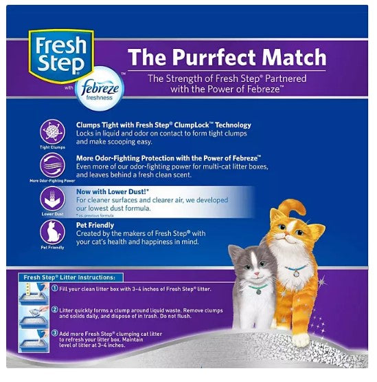 Fresh Step Extra Strength Multi-Cat Scented Clumping Litter with Febreze (42 lbs.)