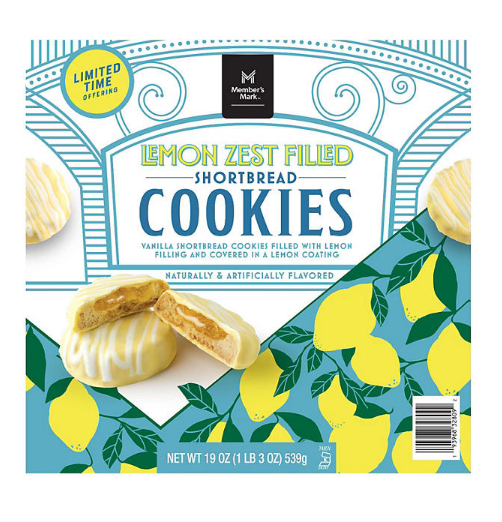 Member’s Mark Lemon Zest Filled Vanilla Shortbread Cookies (19 oz.)