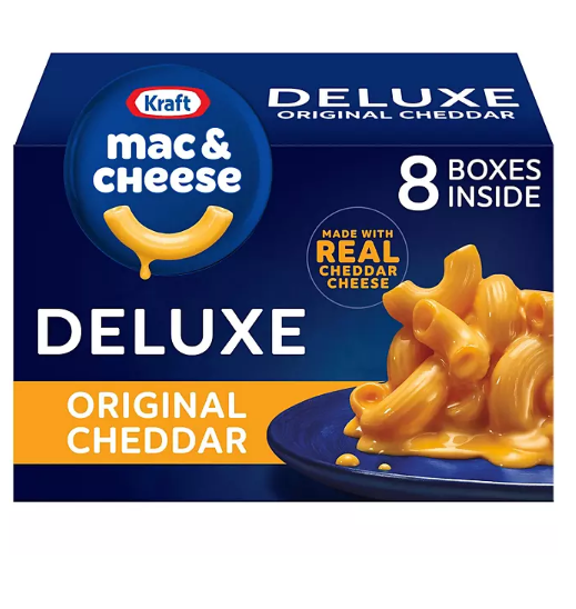 Kraft Deluxe Original Cheddar Macaroni and Cheese Dinner (14 oz., 8 pk.)