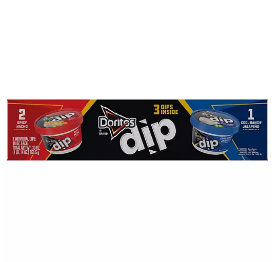 Doritos Two Flavor Dips Variety Pack (10 oz., 3 ct.)