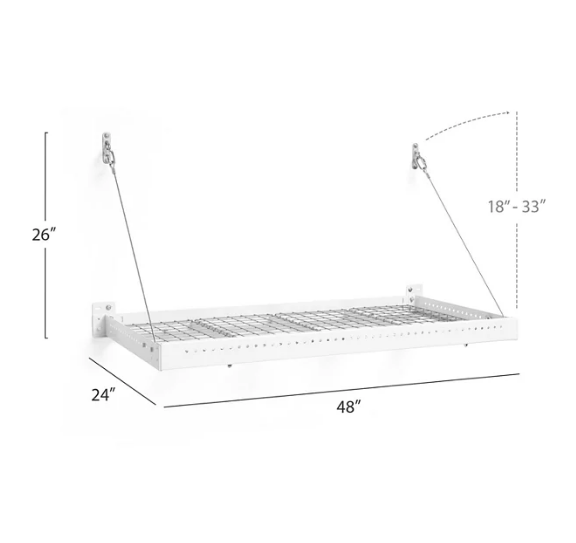 NewAge Products Pro Series 2' x 4' Wall-Mounted Steel Shelf