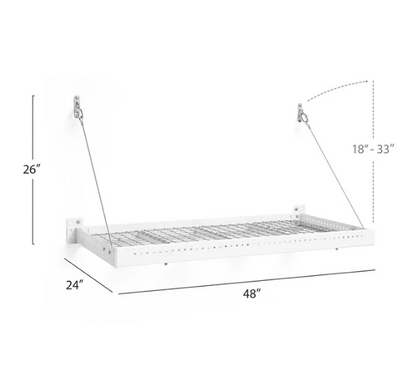 NewAge Products Pro Series 2' x 4' Wall-Mounted Steel Shelf