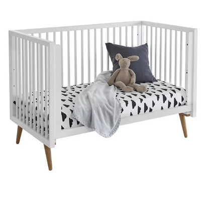 Contours Roscoe 3-in-1 Standard Crib, White and Maple Finish