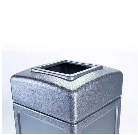 Commercial Zone Square Waste Container, Open Top Lid, 42 gal (Choose Your Color)