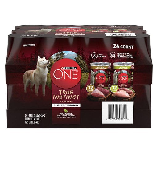 Purina ONE Natural True Instinct Wet Dog Food, Variety Pack (13 oz., 24 ct.)