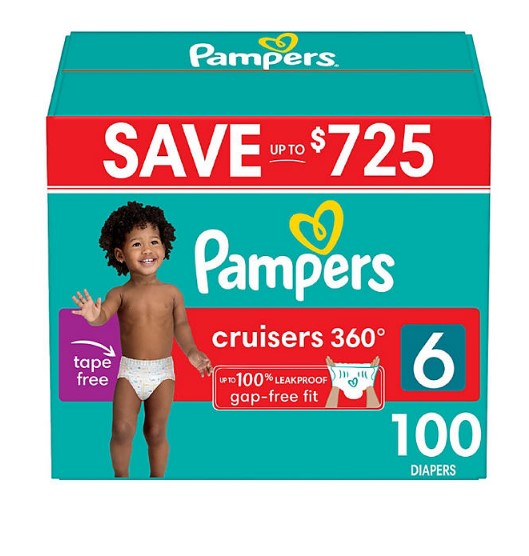 Pampers Cruisers 360 Diapers Gap-Free Fit (Sizes: 4-6)