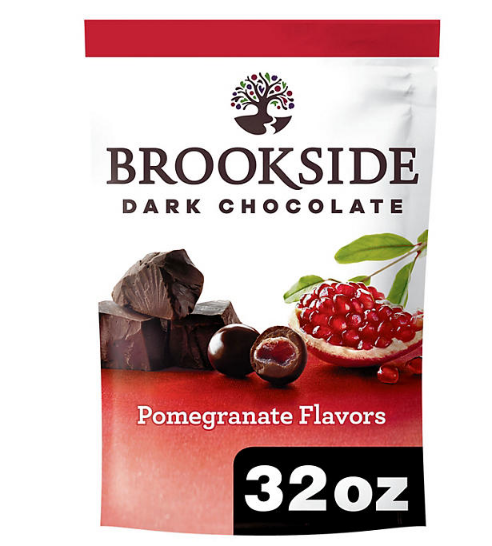 BROOKSIDE Dark Chocolate Pomegranate Flavored Chewy Center, Gluten Free, Snacking Chocolate, Bulk Resealable Bag (32 oz.)