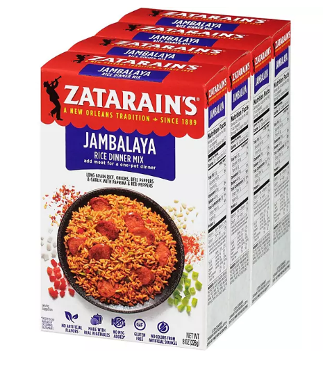 Zatarain's Jambalaya Rice Dinner Mix (8 oz., 4 pk.)