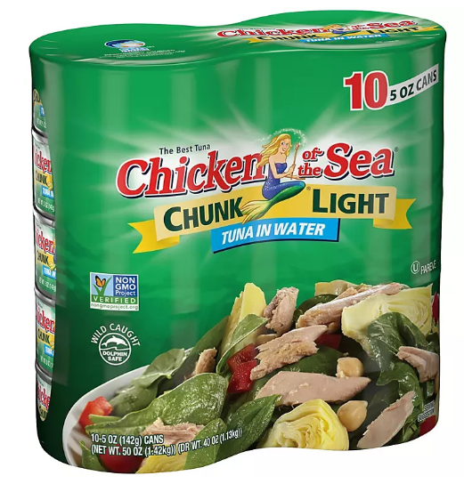 Chicken of the Sea Chunk Light Tuna in Water (5 oz., 10 pk.)