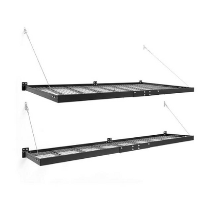 NewAge Products Pro Series 4'x8' and 2'x8' Wall-Mounted Steel Shelf Set