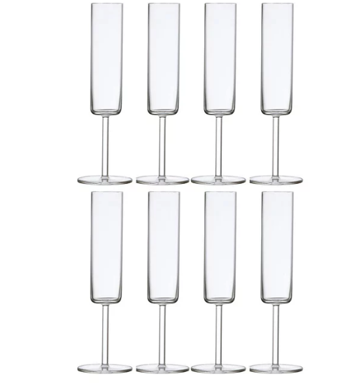 Zwiesel Glas Crystal Modo Champagne Flute, Set of 8