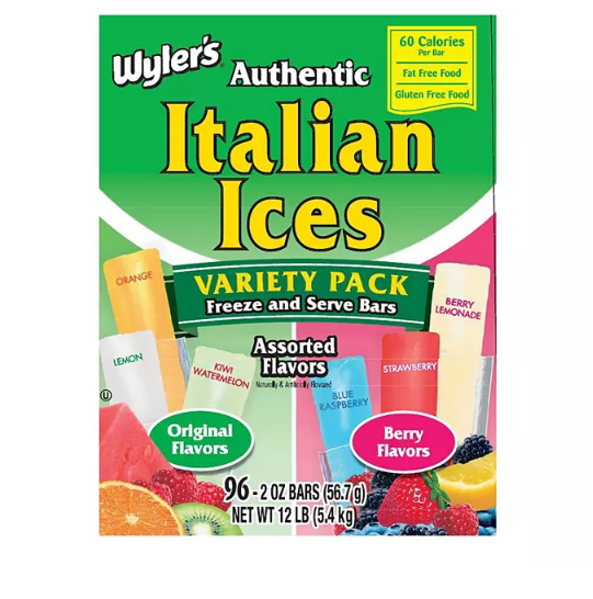 Wyler's Authentic Italian Ices (2 oz., 96 pk.)