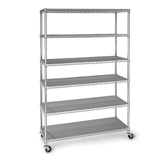 Member's Mark 6-Tier NSF Heavy Duty Wire Shelving, 47.75" W x 18" D x 75.5" H