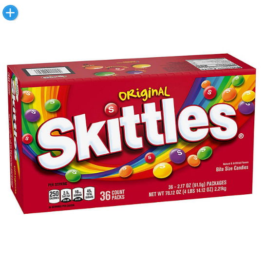 Skittles Original Full Size Fruity Chewy Candy (2.17 oz., 36 ct.)