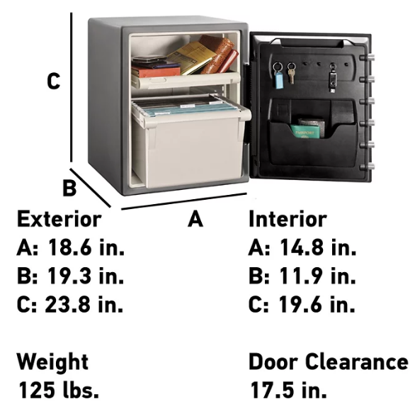 SentrySafe SFW205GPC Fire Resistant Waterproof Safe with Digital Keypad, 2.0 cu ft