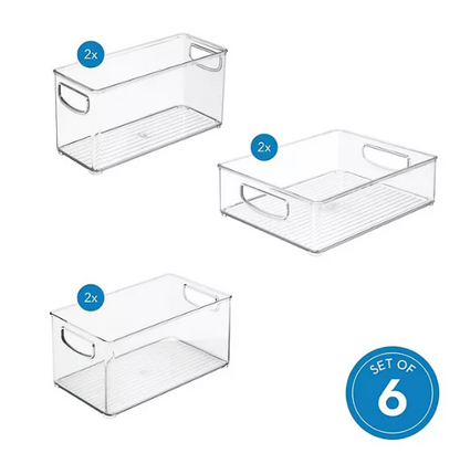 iDesign 6-Piece Recycled Kitchen Organization and Storage Set