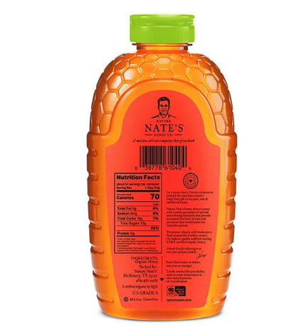 Nature Nate's 100% Organic Pure Raw and Unfiltered Honey (40 oz.)