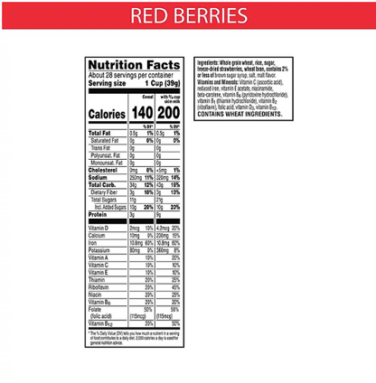 Kellogg's Special K Breakfast Cereal, Red Berries (38 oz.)