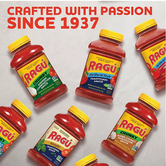 Ragu Chunky Tomato, Garlic and Onion Pasta Sauce (45 oz., 3 pk.)