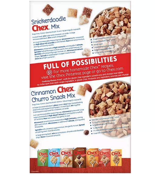 Chex Gluten-Free Breakfast Cereal, Cinnamon (2 pk.)