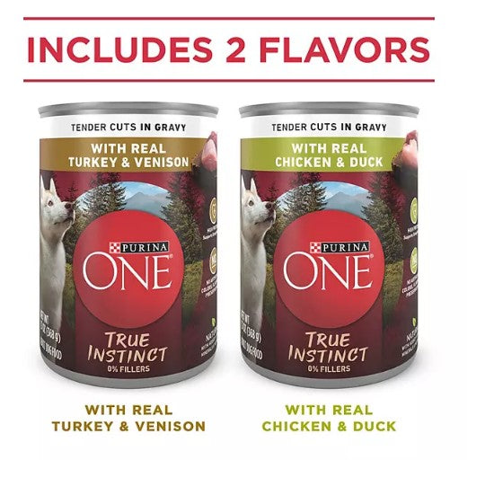 Purina ONE Natural True Instinct Wet Dog Food, Variety Pack (13 oz., 24 ct.)