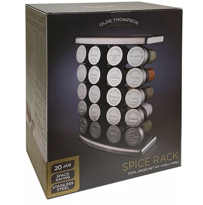 Olde Thompson Ship's Curve Spice Rack with 20 Spices