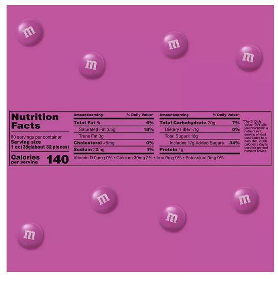 M&M’S Milk Chocolate Dark Pink Bulk Candy in Resealable Pack (3.5 lbs.)