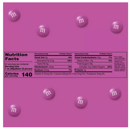 M&M’S Milk Chocolate Dark Pink Bulk Candy in Resealable Pack (3.5 lbs.)