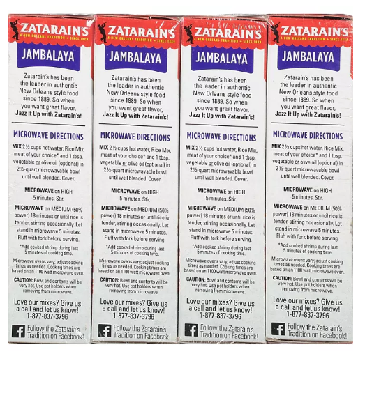 Zatarain's Jambalaya Rice Dinner Mix (8 oz., 4 pk.)