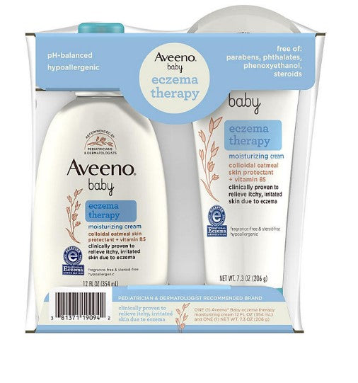 Aveeno Baby Eczema Therapy Moisturizing Cream (7.3 oz. and 12 fl. oz.)