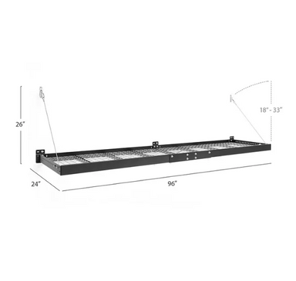 NewAge Products Pro Series 4'x8' and 2'x8' Wall-Mounted Steel Shelf Set