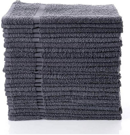 Hometex 100% Cotton Lightweight Hand Towels 12-pk. (16" x 27"), Gray