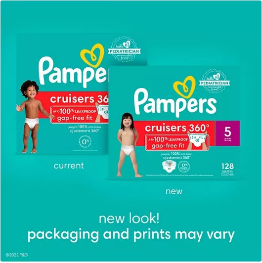 Pampers Cruisers 360 Diapers Gap-Free Fit (Sizes: 4-6)