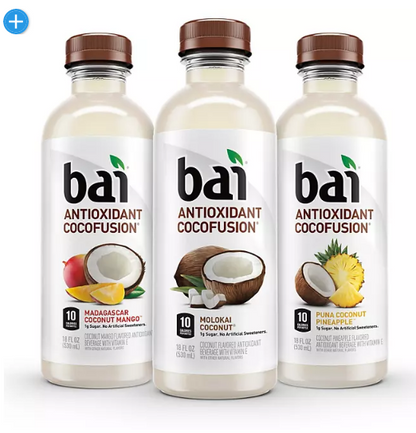 Bai Cocofusions Variety Pack, Antioxidant Infused Beverage (18 fl. oz., 15 pk.)