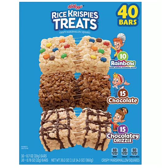 Kellogg's Rice Krispies Treats Squares Original With Gems 30.3oz