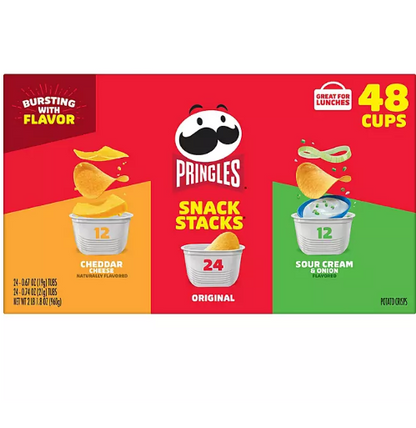 Pringles Potato Crisps Chips, Variety Pack, Snacks Stacks (33.8 oz. box, 48 ct.)