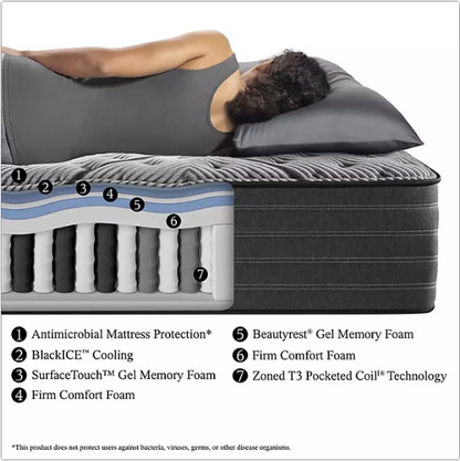 Beautyrest Black L-Class 13.75" Firm Hybrid Mattress