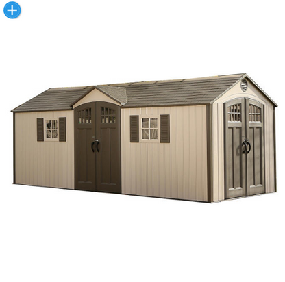 Lifetime 20' x 8' Outdoor Storage Shed (Dual Entry)