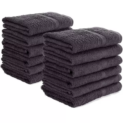 Hometex 100% Cotton Lightweight Hand Towels 12-pk. (16" x 27"), Gray